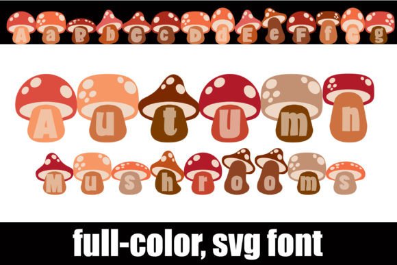 Autumn Mushrooms Font