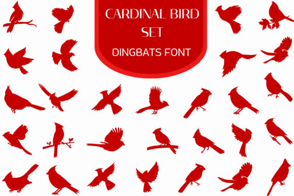 Cardinal Bird Set: A Unique Dingbat Font for Editorial Design