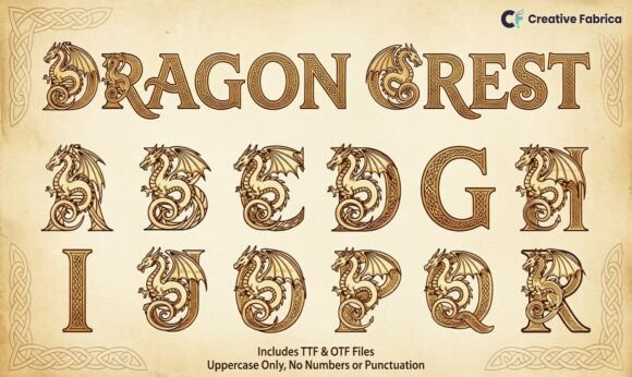 Dragon Crest Font: Elevating Web Headers with Majestic Typography