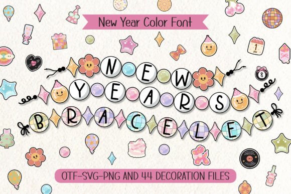 New Years Bracelet Font: A Festive Display Typeface for Editorial Design