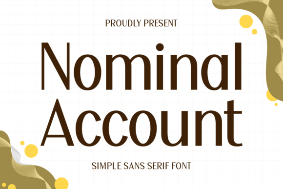 Nominal Account Font for Clear Communication