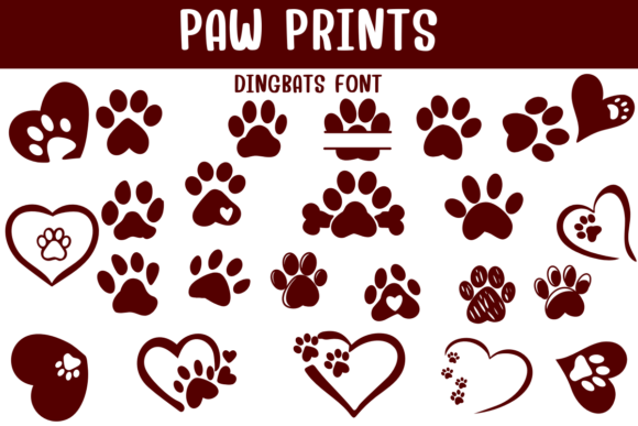 Paw Prints: A Playful Dingbats Font for Makers