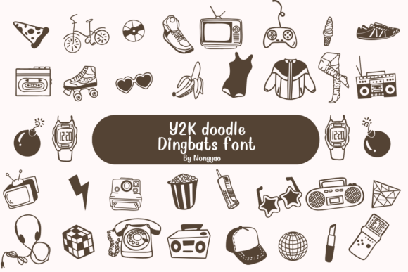 Y2k Doodle Font for Business Branding